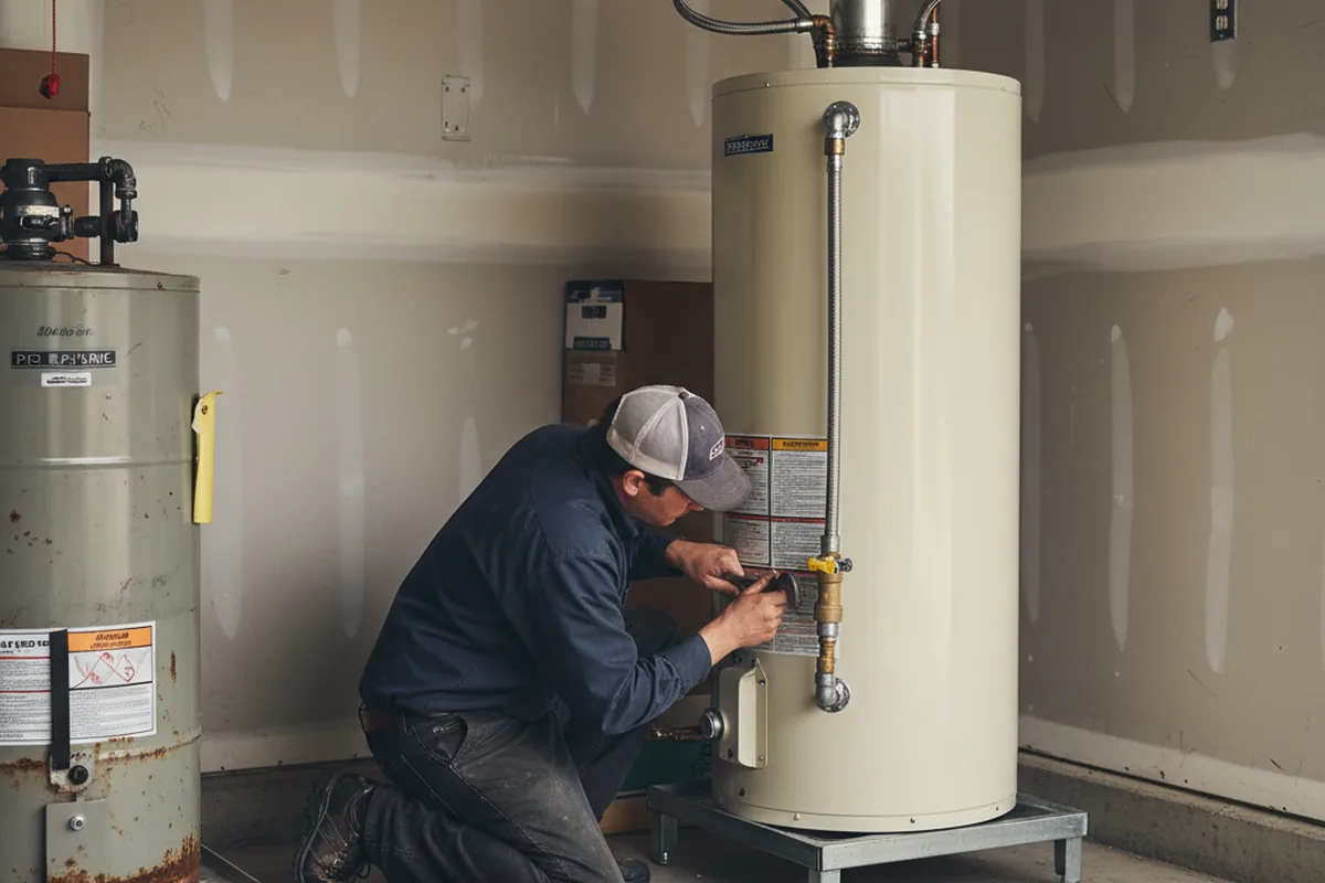 Water heater and shutoff valve replacement in West Brookfield